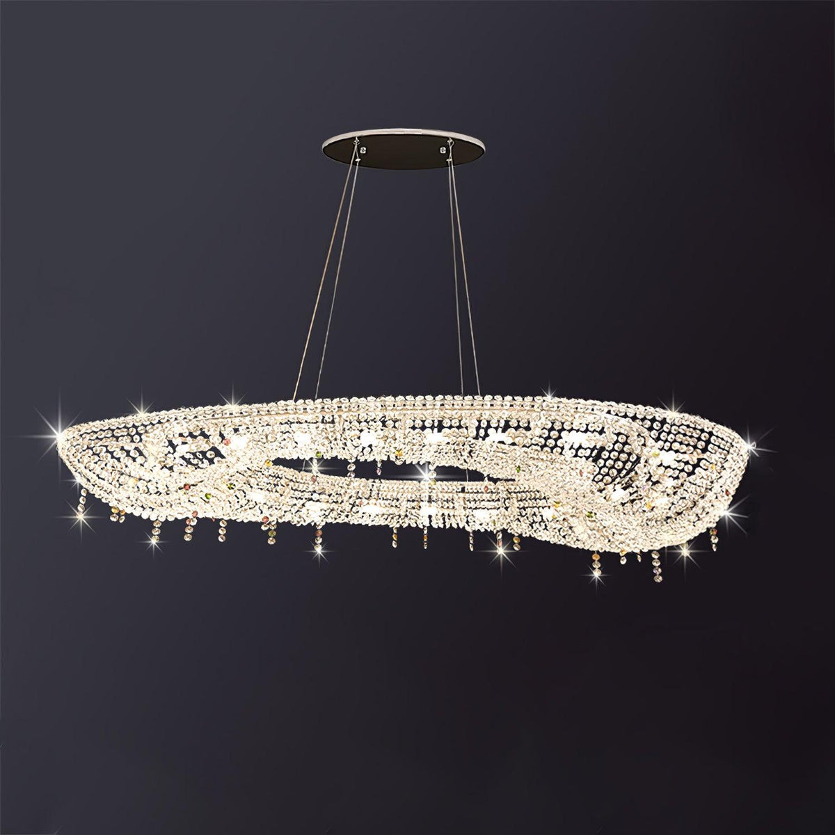 Bior lámpara colgante con detalles de cristal