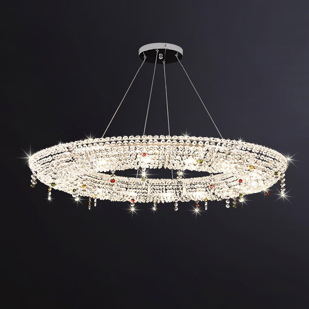 Bior lámpara colgante con detalles de cristal