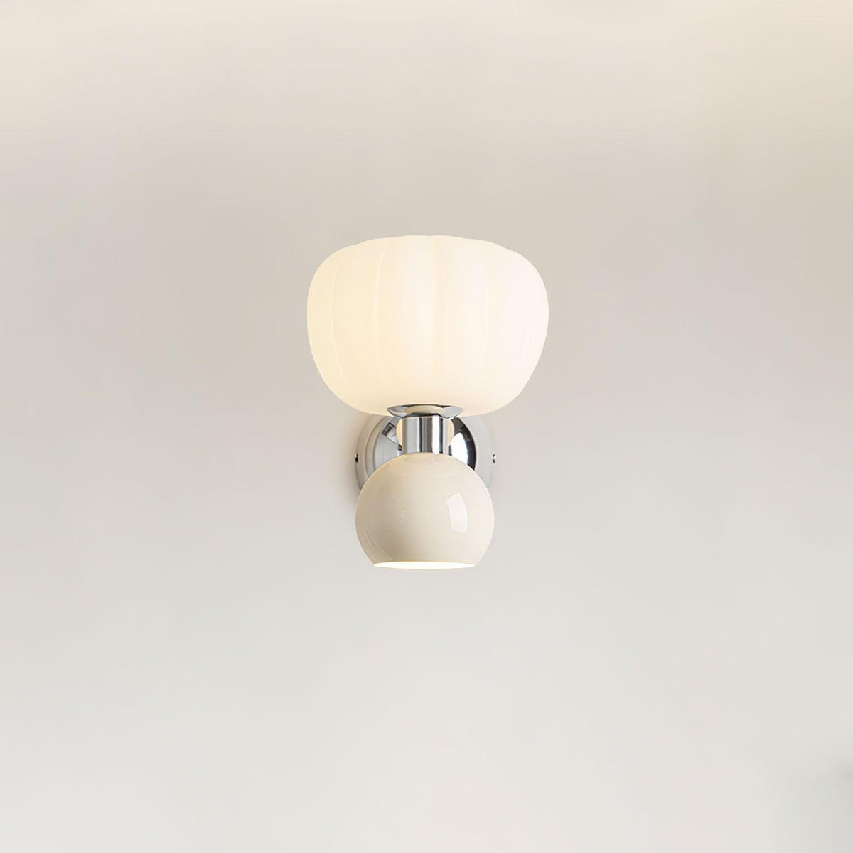 Jorvin aplique de pared nórdico en plástico crema