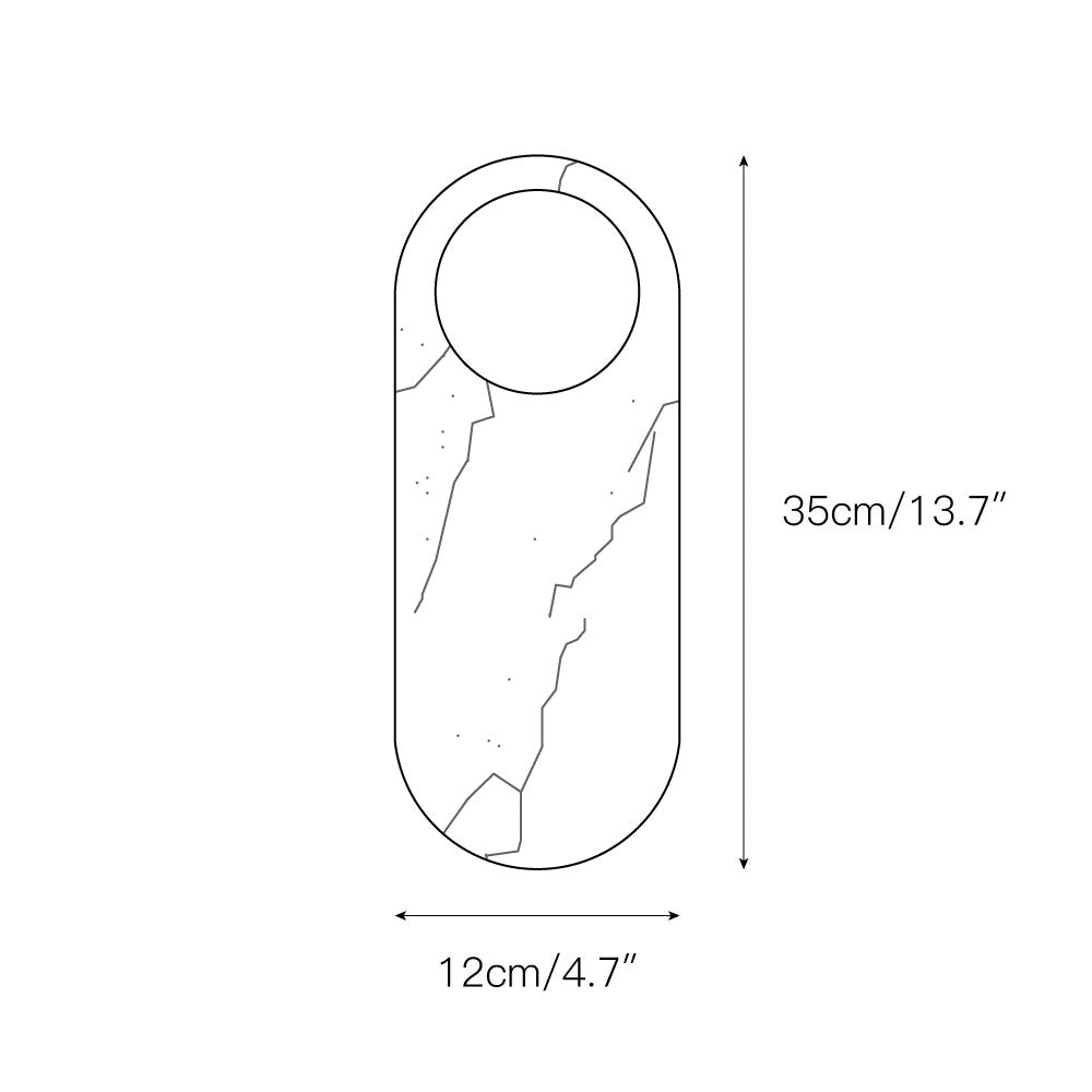 Covelyra Aplique de pared Mármol Vidrio Moderno Minimalista