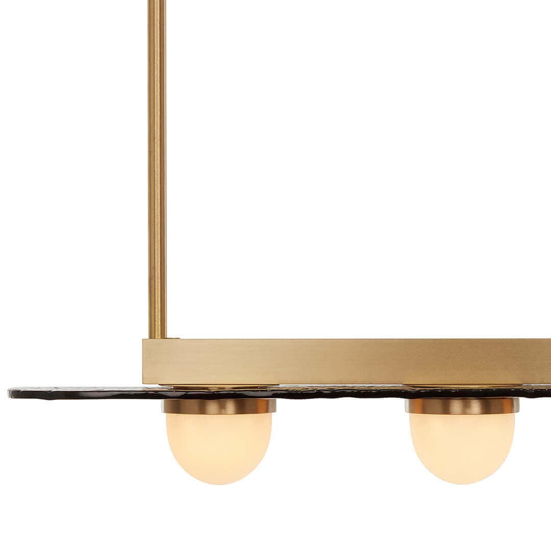 Solerelle lámpara de araña LED lineal con marco dorado