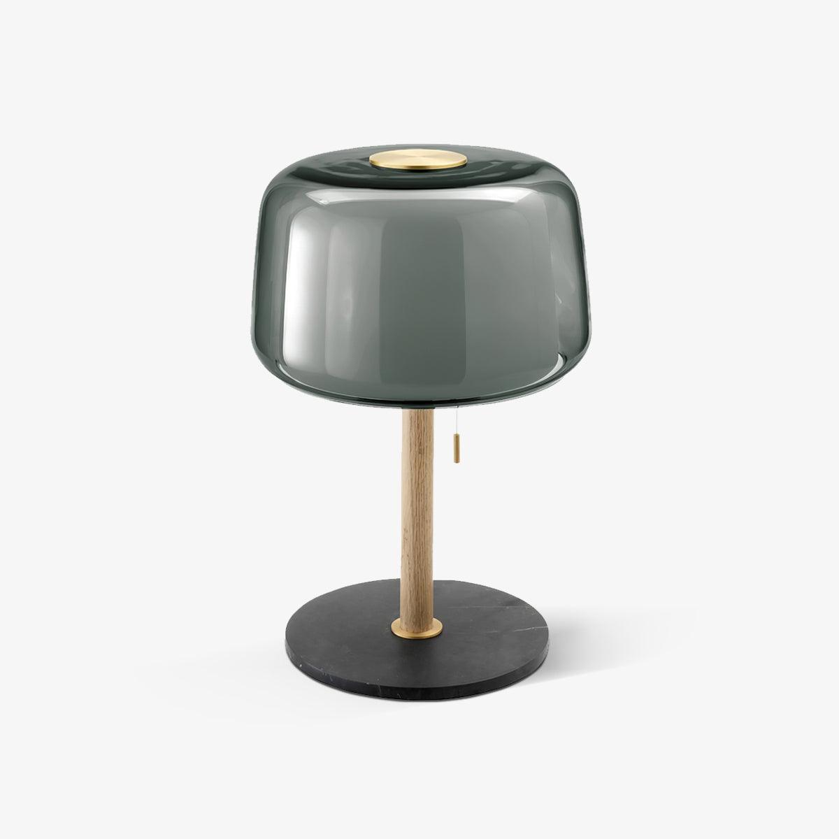 Gala lámpara de mesa de vidrio y mármol
