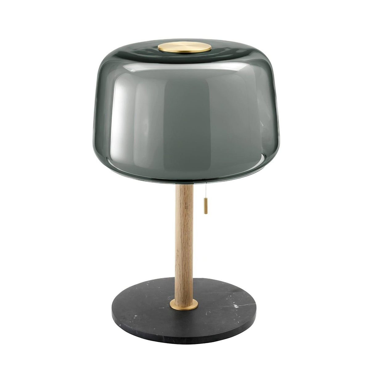 Gala lámpara de mesa de vidrio y mármol