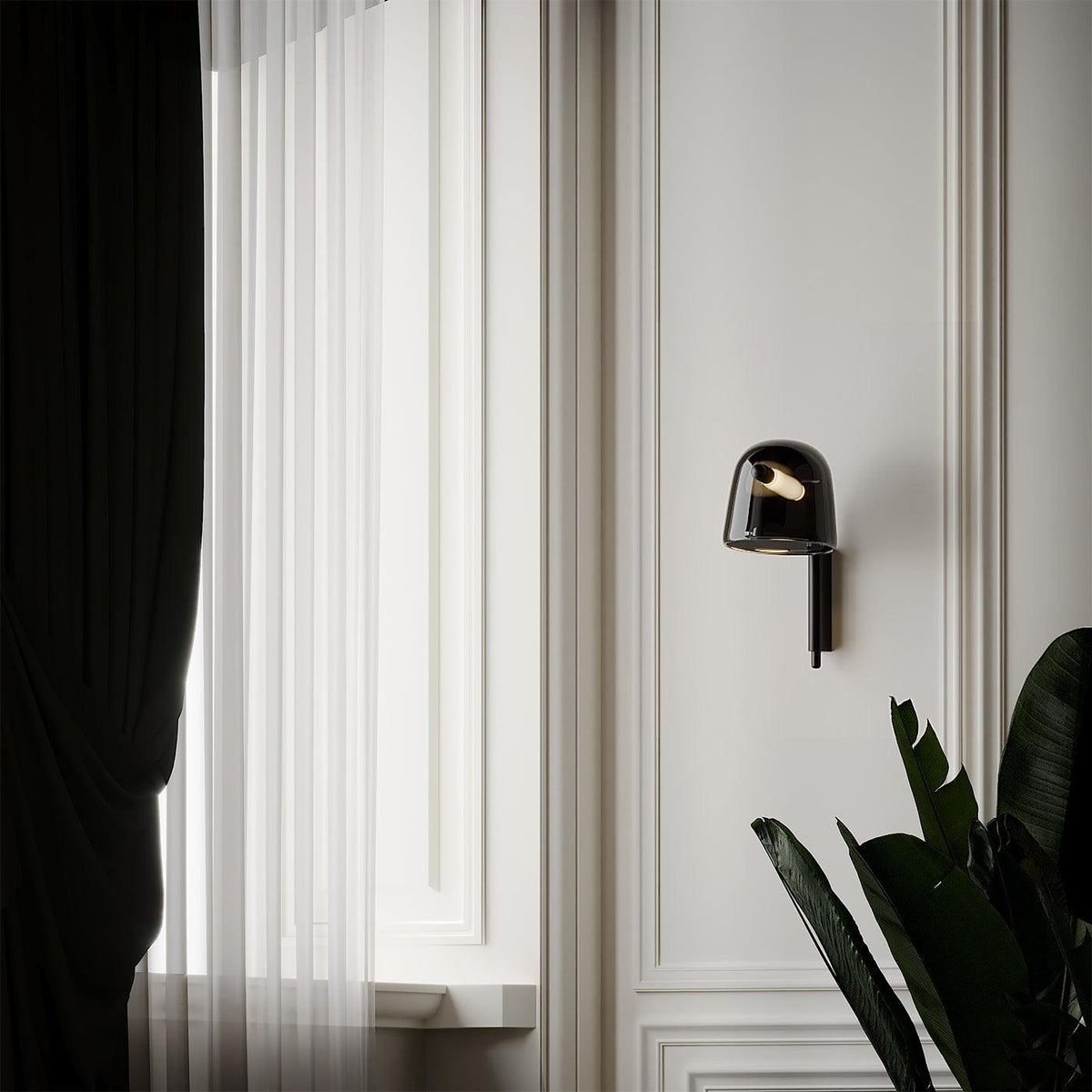 Penumbra aplique de pared Premium nórdico de arte con vidrio