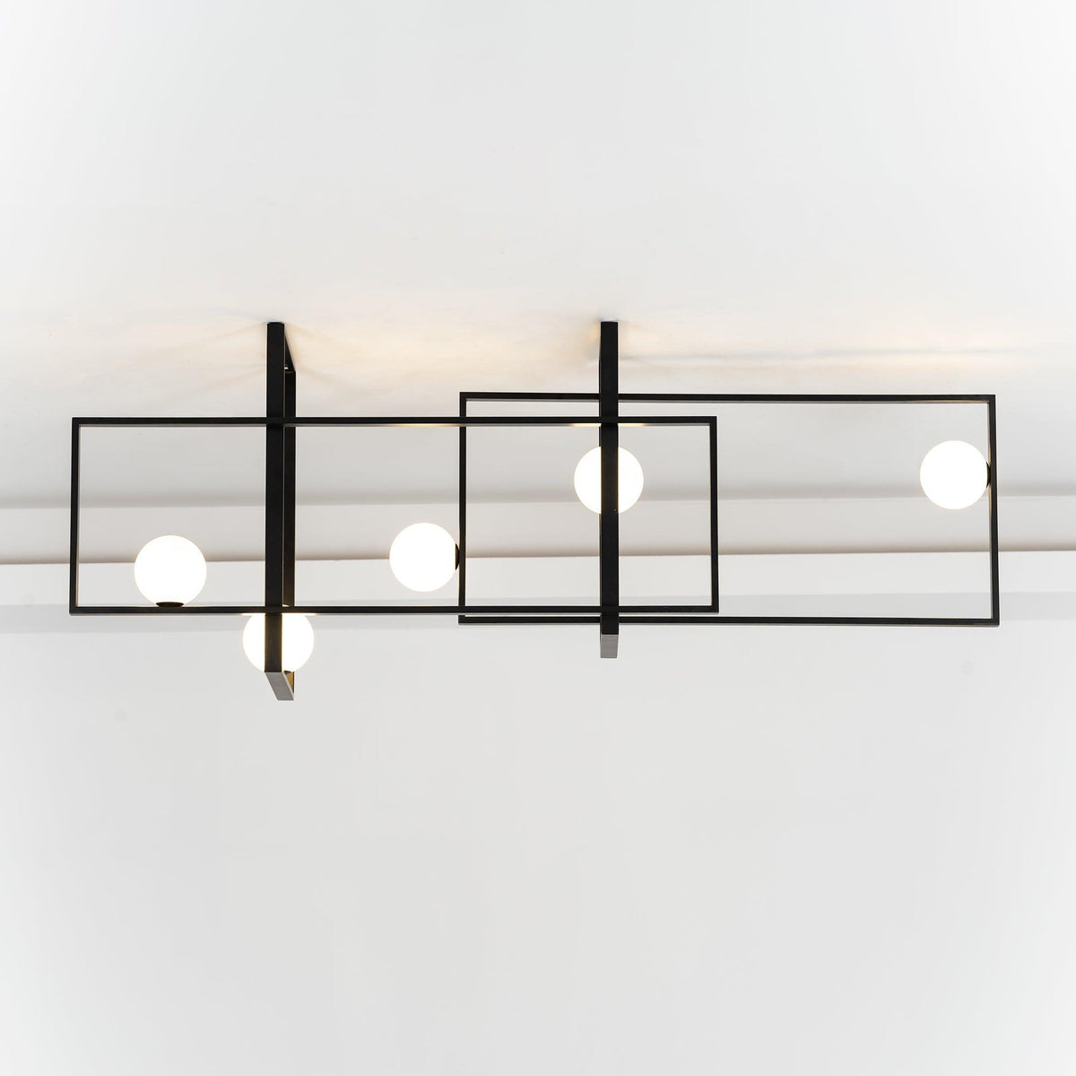 Veliiel lámpara de araña Mondrian vidrio latón Geométrico moderna