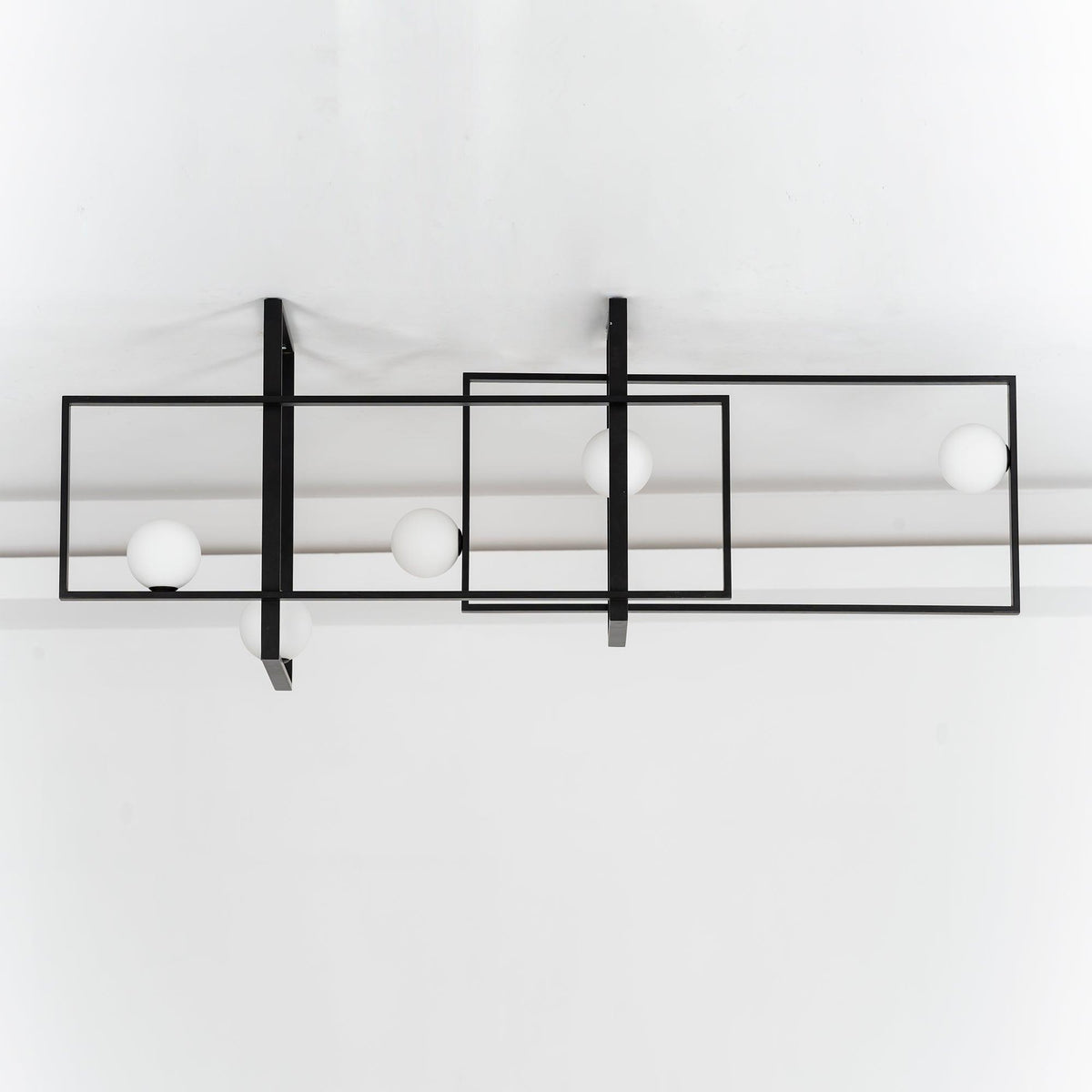 Veliiel lámpara de araña Mondrian vidrio latón Geométrico moderna