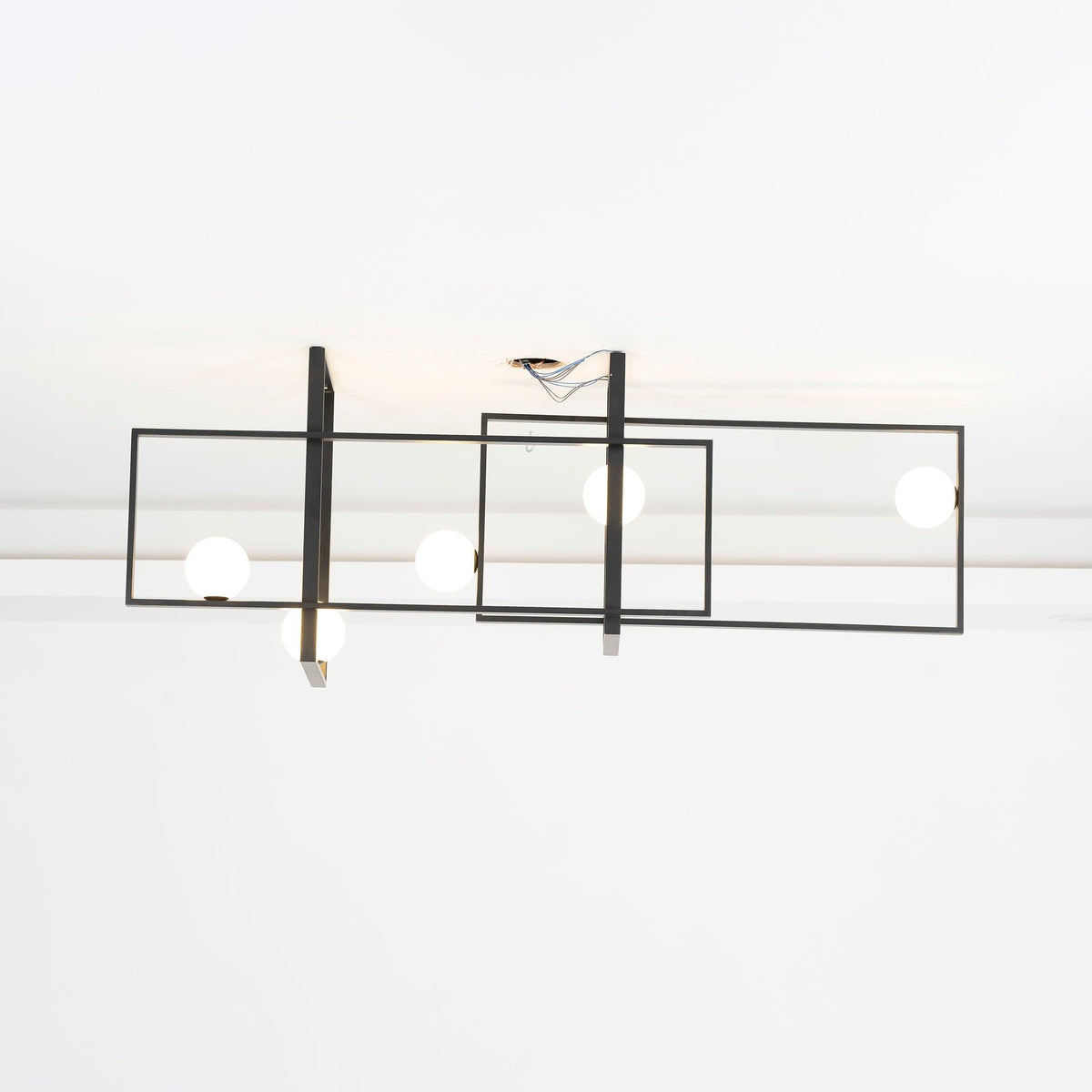 Veliiel lámpara de araña Mondrian vidrio latón Geométrico moderna