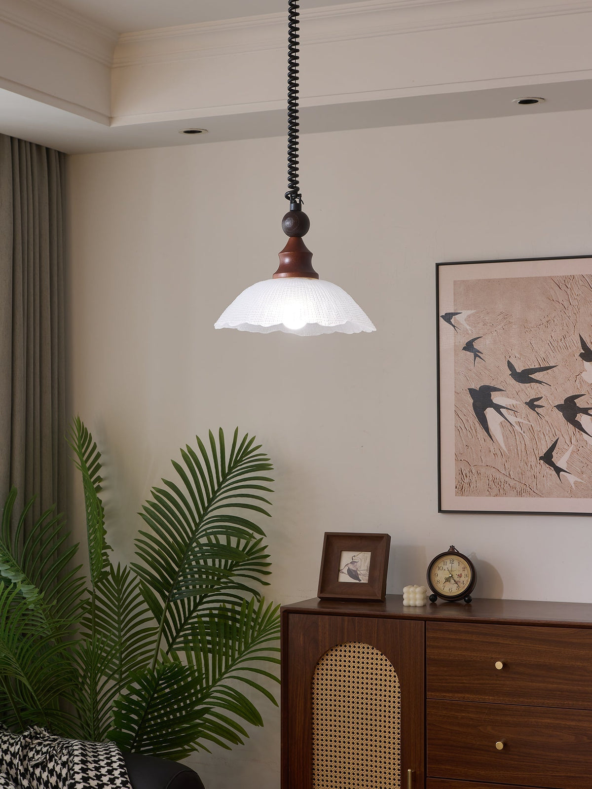 Nydoreth lámpara colgante elegancia Vintage Art de madera