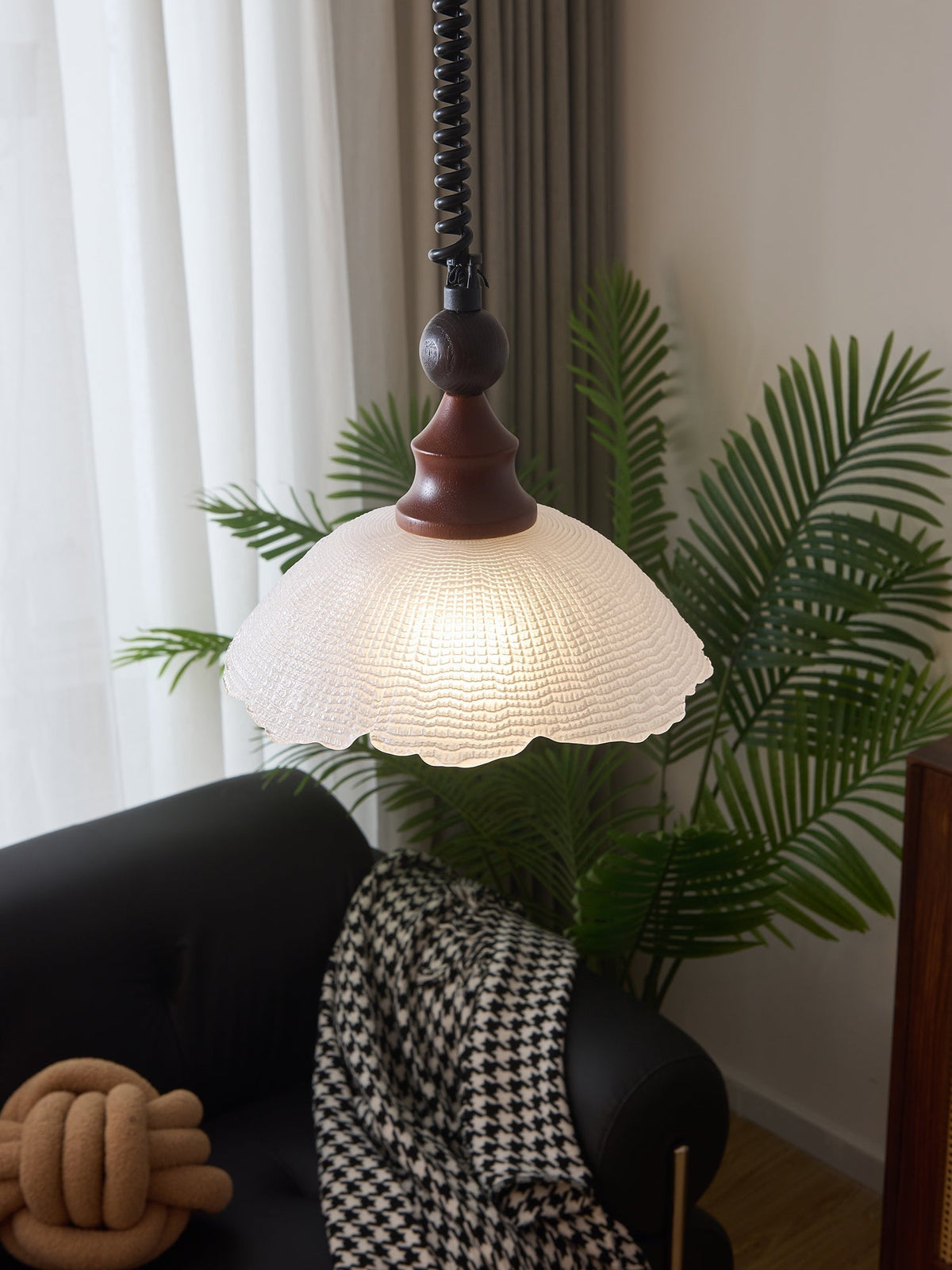 Nydoreth lámpara colgante elegancia Vintage Art de madera