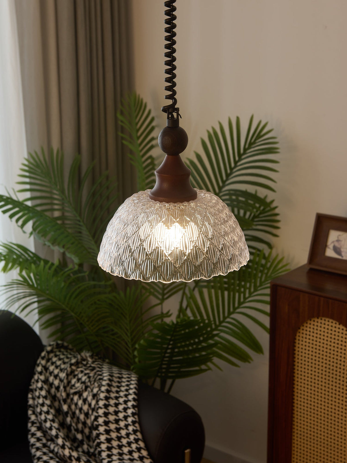 Nydoreth lámpara colgante elegancia Vintage Art de madera