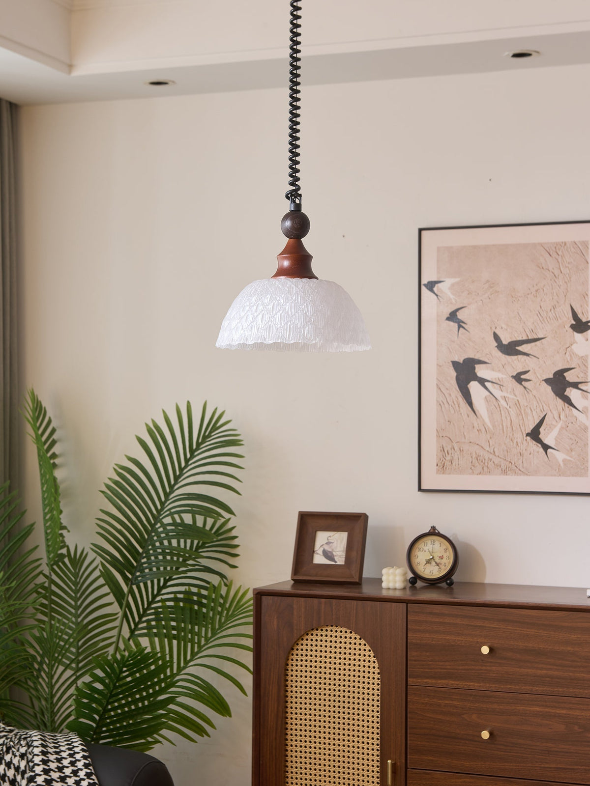 Nydoreth lámpara colgante elegancia Vintage Art de madera