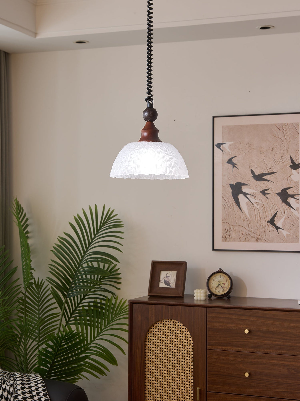 Nydoreth lámpara colgante elegancia Vintage Art de madera