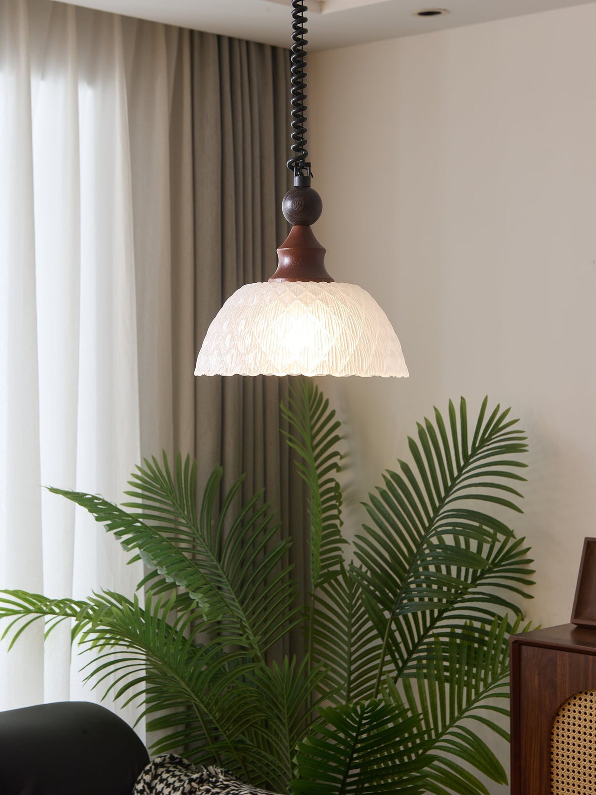 Nydoreth lámpara colgante elegancia Vintage Art de madera