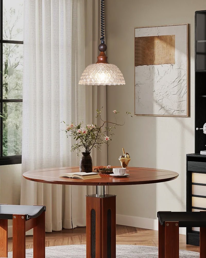 Nydoreth lámpara colgante elegancia Vintage Art de madera