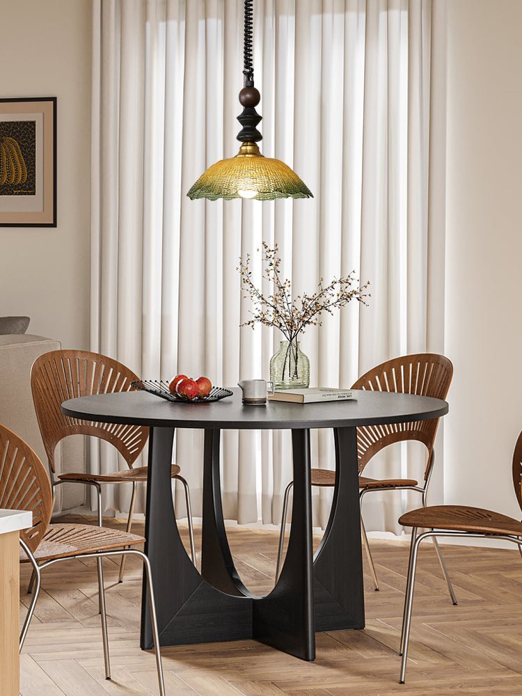 Nydoreth lámpara colgante elegancia Vintage Art de madera