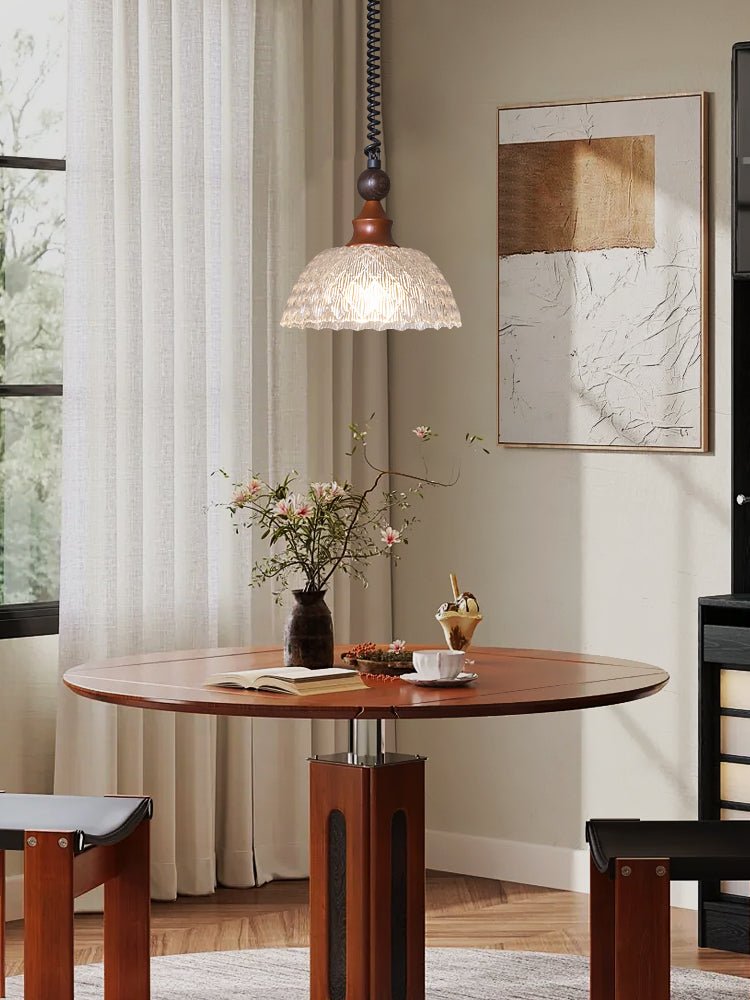 Nydoreth lámpara colgante elegancia Vintage Art de madera