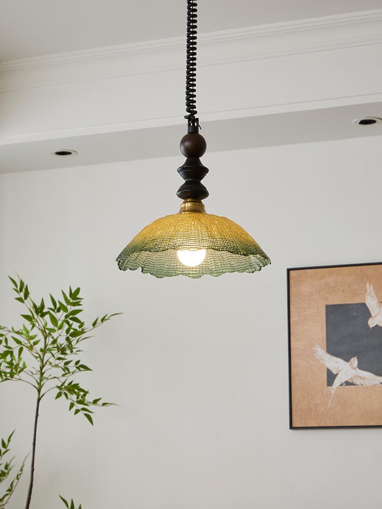 Nydoreth lámpara colgante elegancia Vintage Art de madera