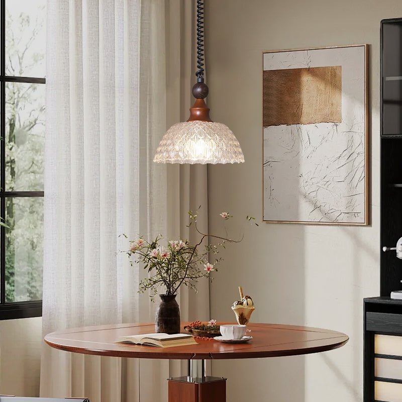 Nydoreth lámpara colgante elegancia Vintage Art de madera