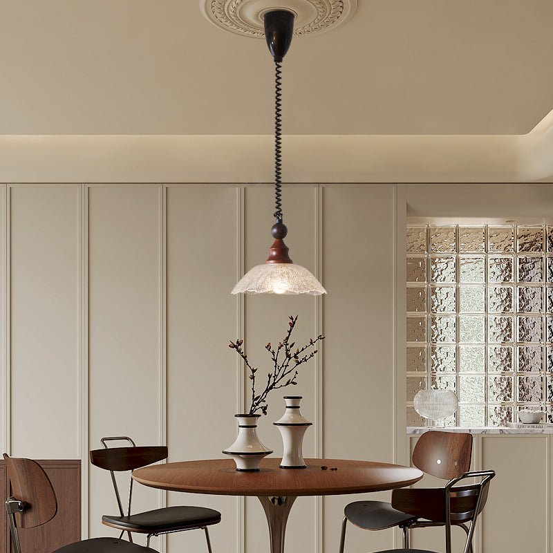 Nydoreth lámpara colgante elegancia Vintage Art de madera
