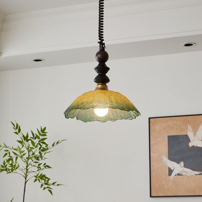 Nydoreth lámpara colgante elegancia Vintage Art de madera