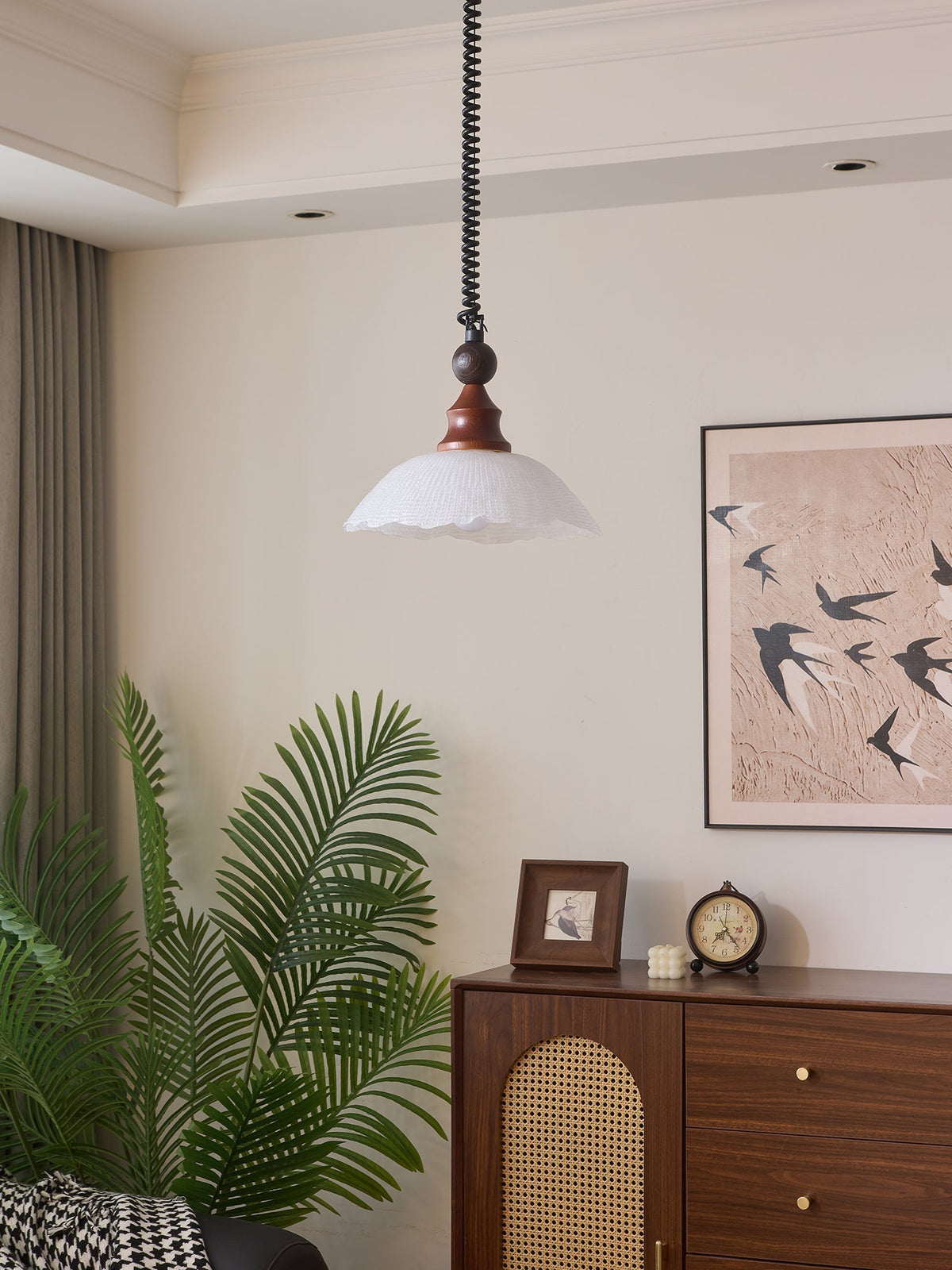 Nydoreth lámpara colgante elegancia Vintage Art de madera