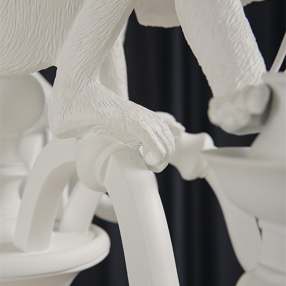 Tixor lámpara de araña Monkey negro Escultura Juguetona