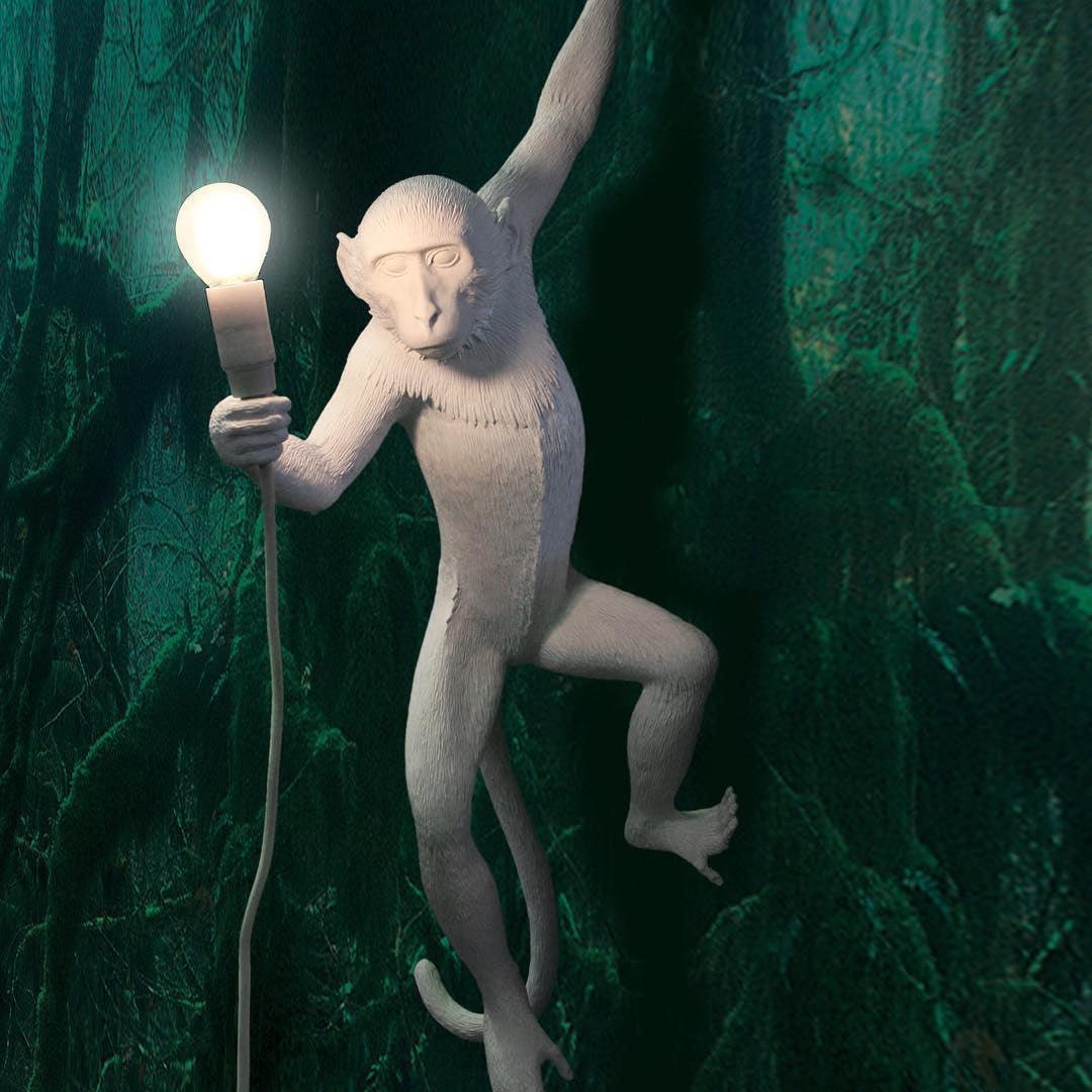 Bnx aplique de pared Art Unique Monkey de resina