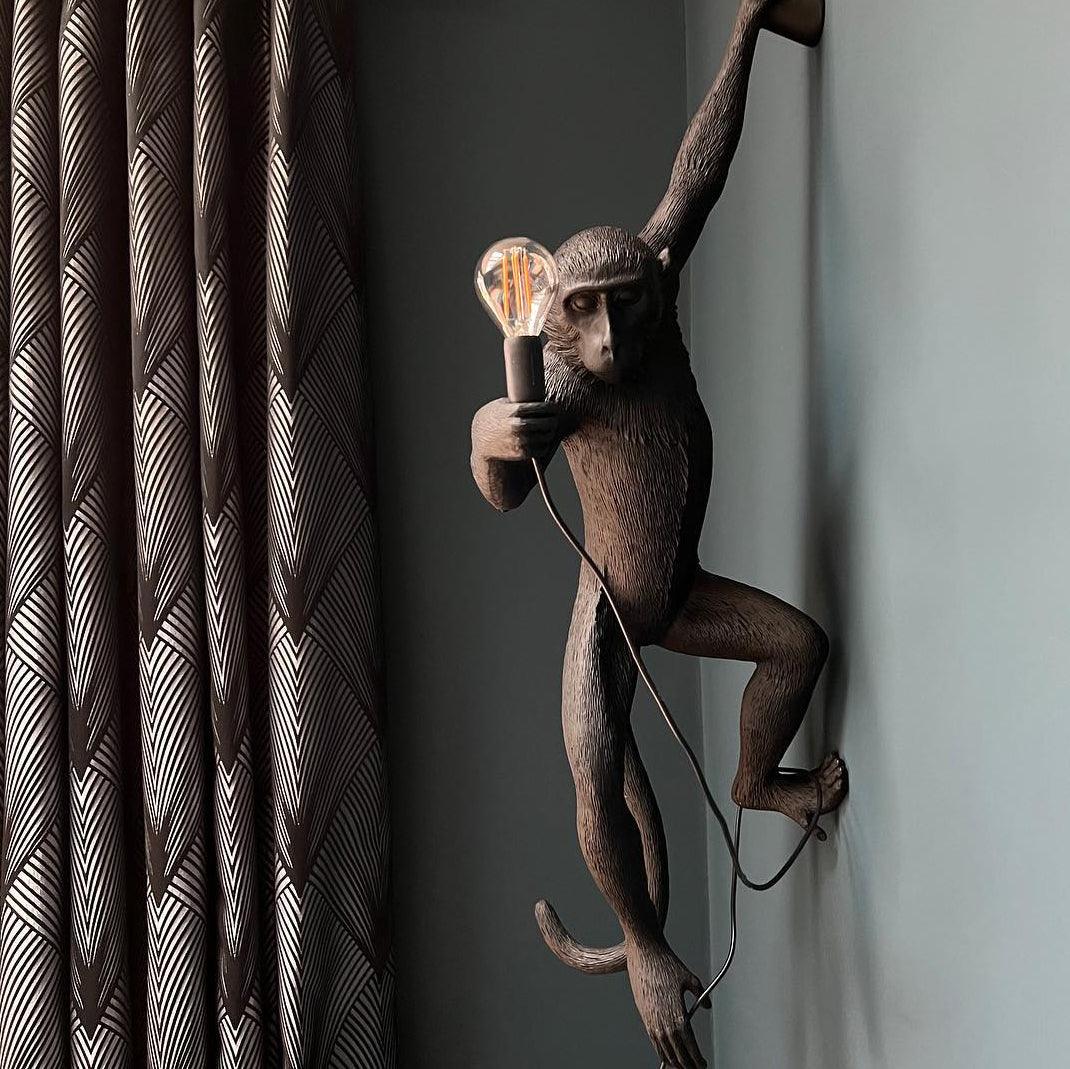 Bnx aplique de pared Art Unique Monkey de resina
