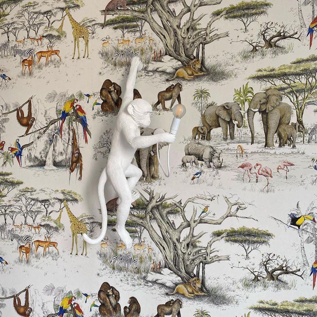 Bnx aplique de pared Art Unique Monkey de resina