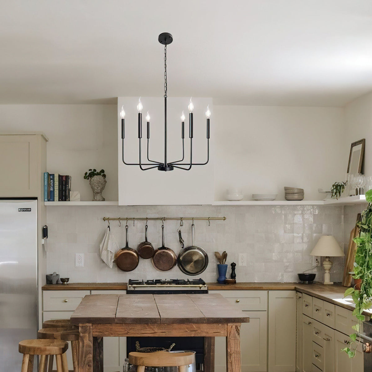 Luminora lámpara de araña brazos en estilo vela moderna