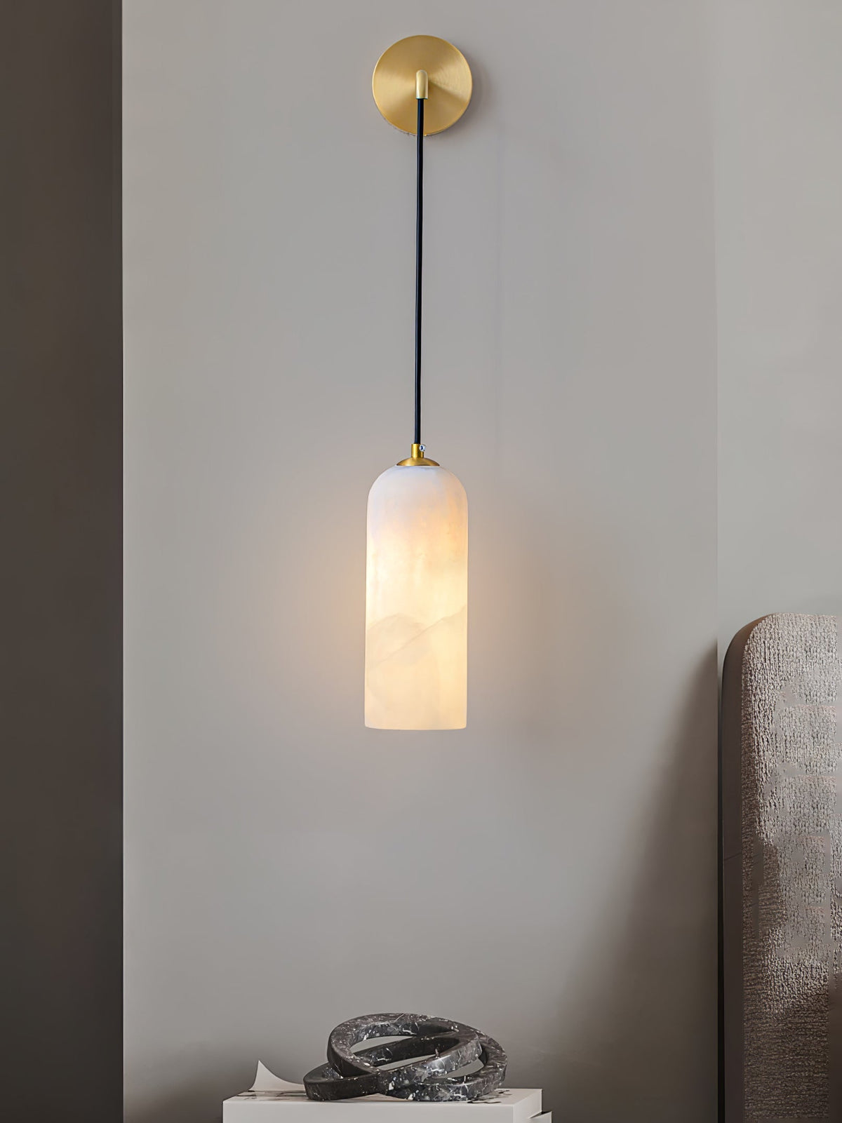 Haelion aplique de pared alabastro