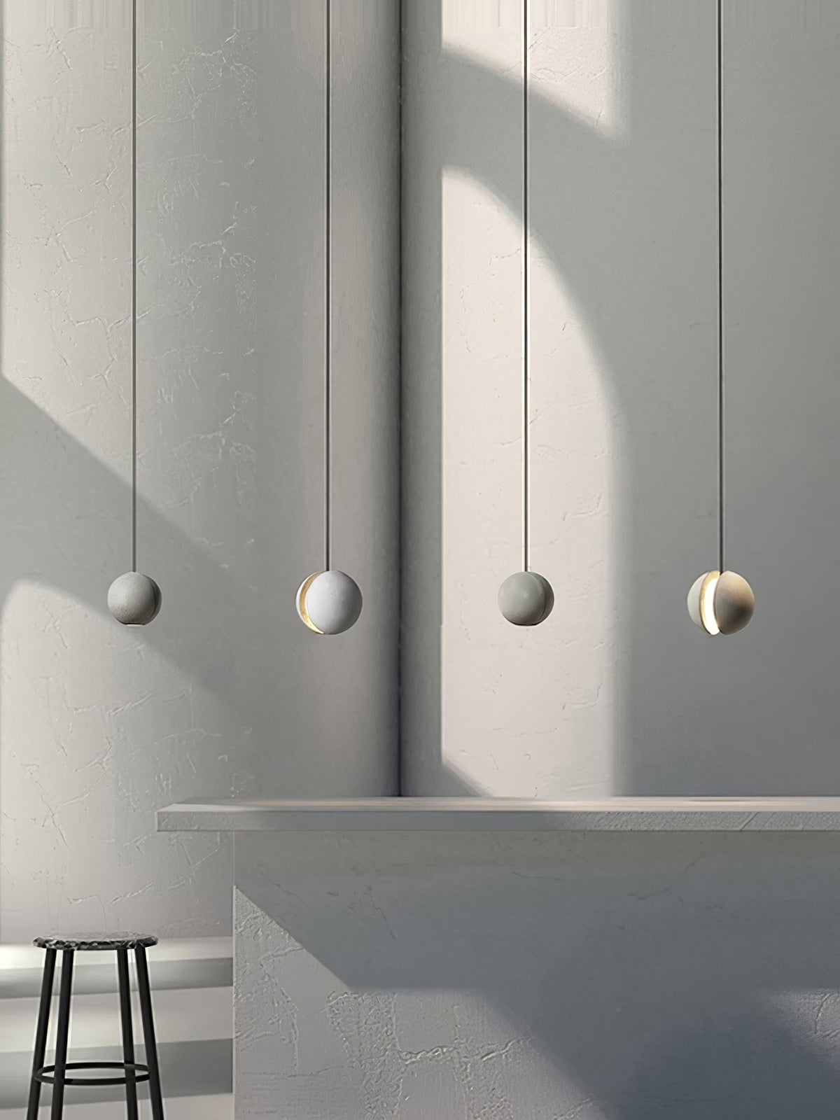 Umi lámpara colgante esfera minimalista en hormigón
