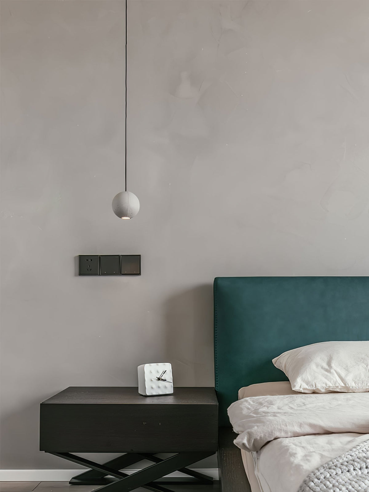 Umi lámpara colgante esfera minimalista en hormigón