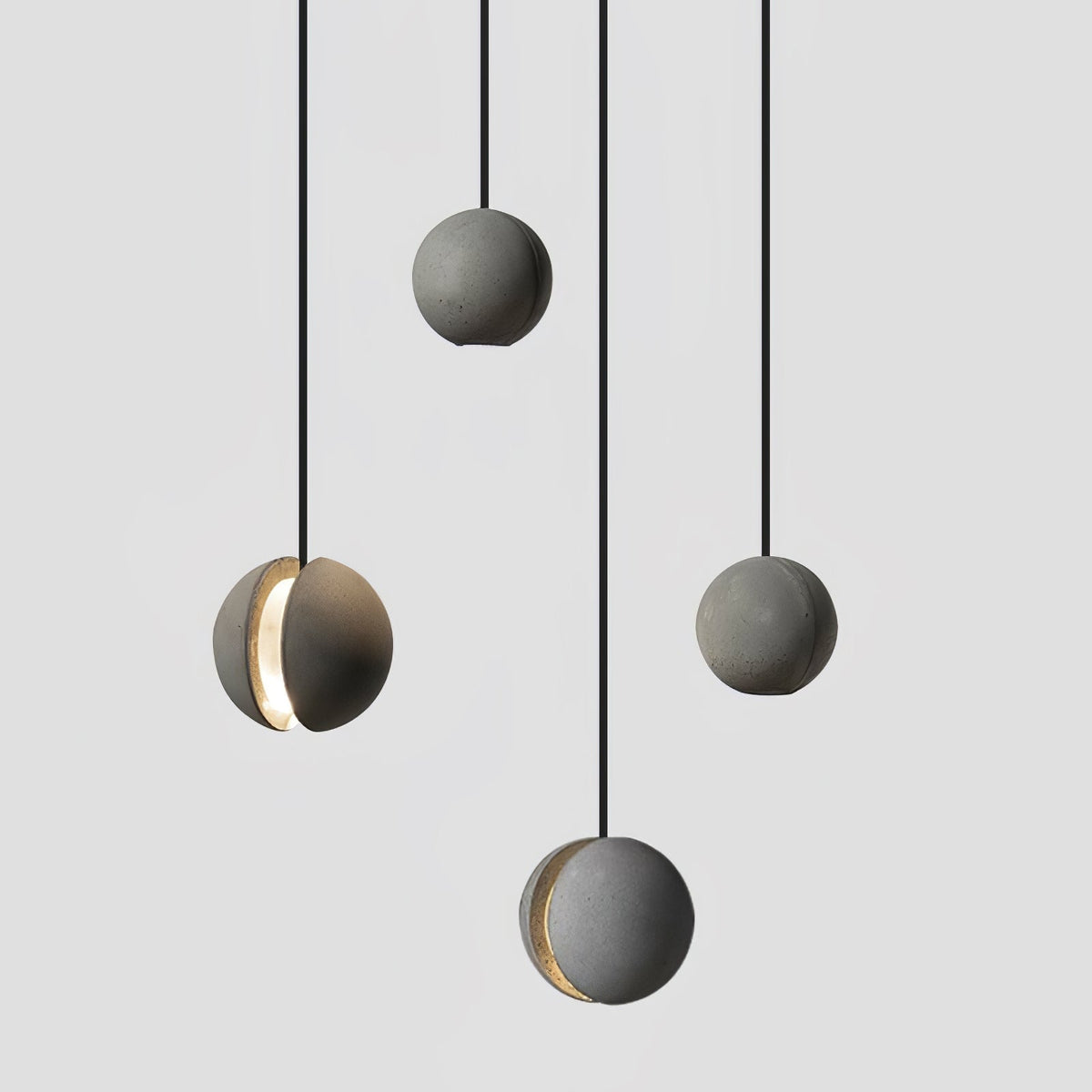 Umi lámpara colgante esfera minimalista en hormigón