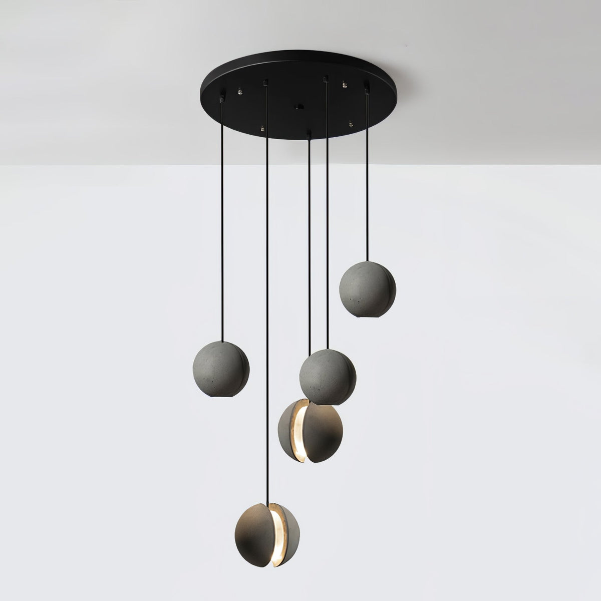 Umi lámpara colgante esfera minimalista en hormigón