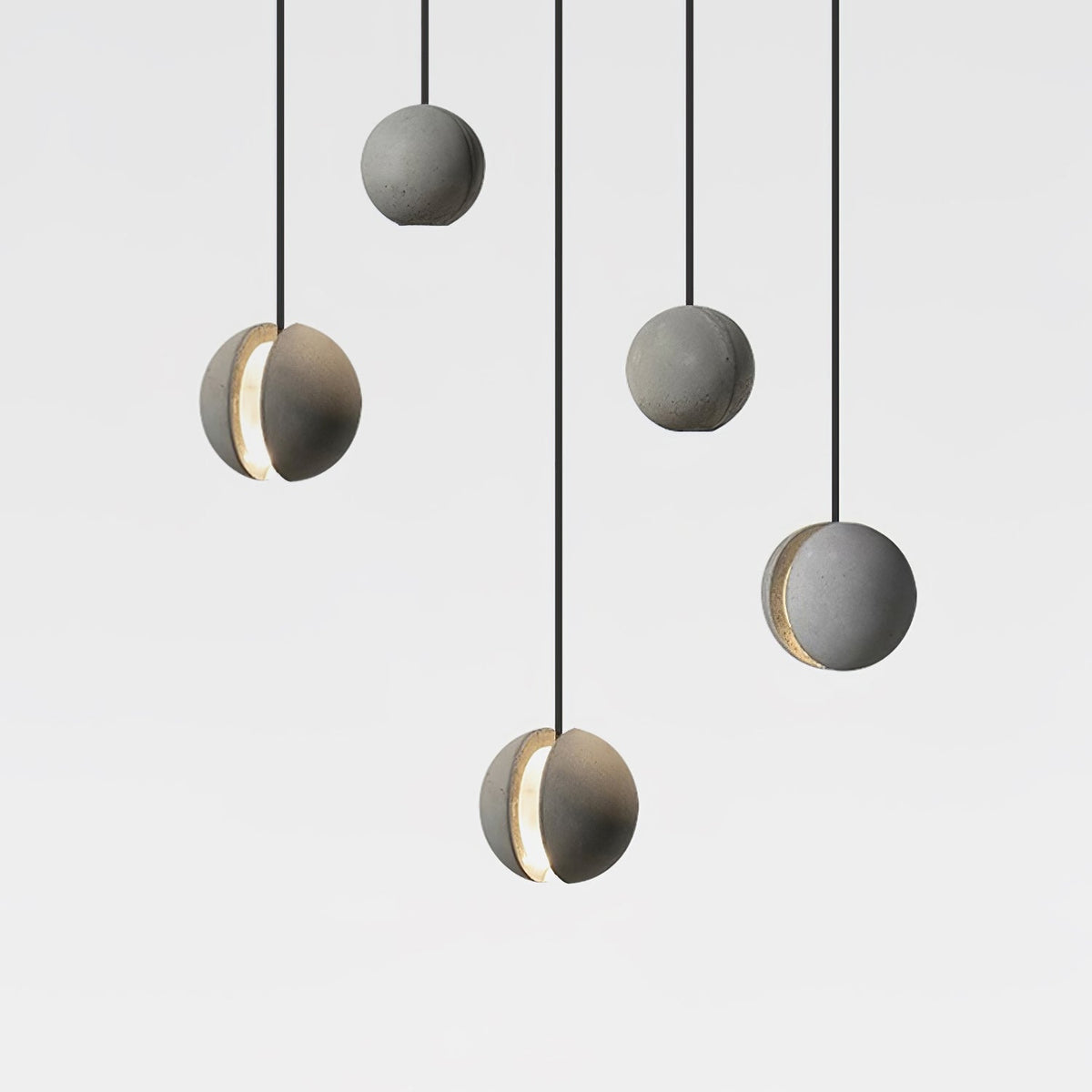 Umi lámpara colgante esfera minimalista en hormigón