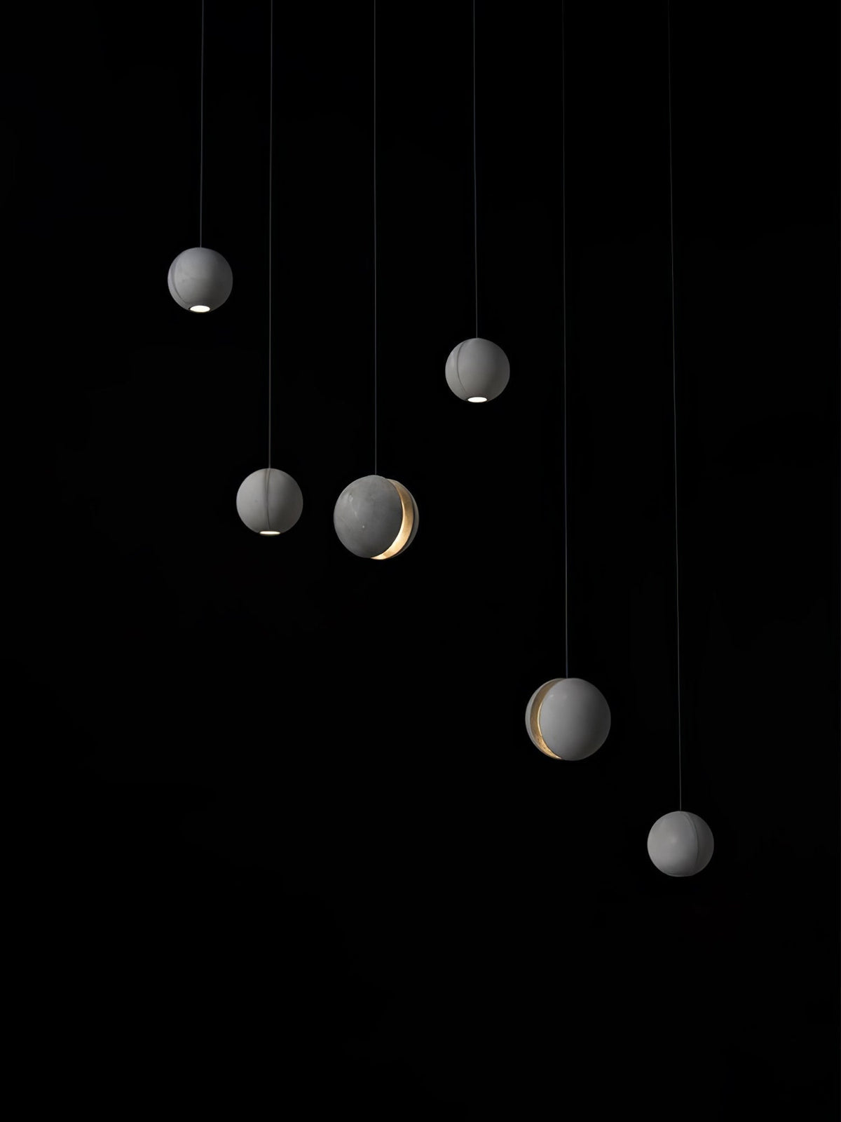 Umi lámpara colgante esfera minimalista en hormigón