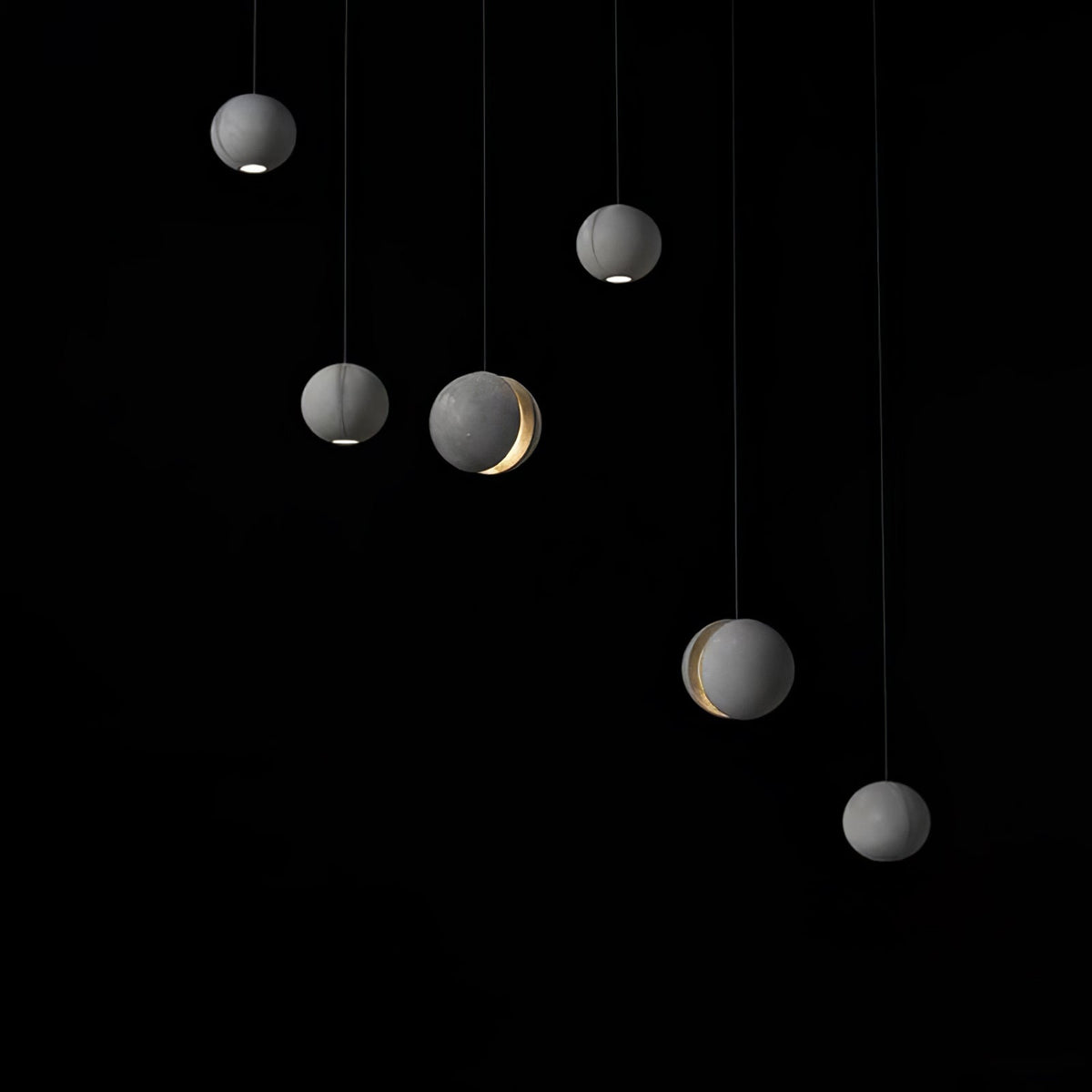 Umi lámpara colgante esfera minimalista en hormigón