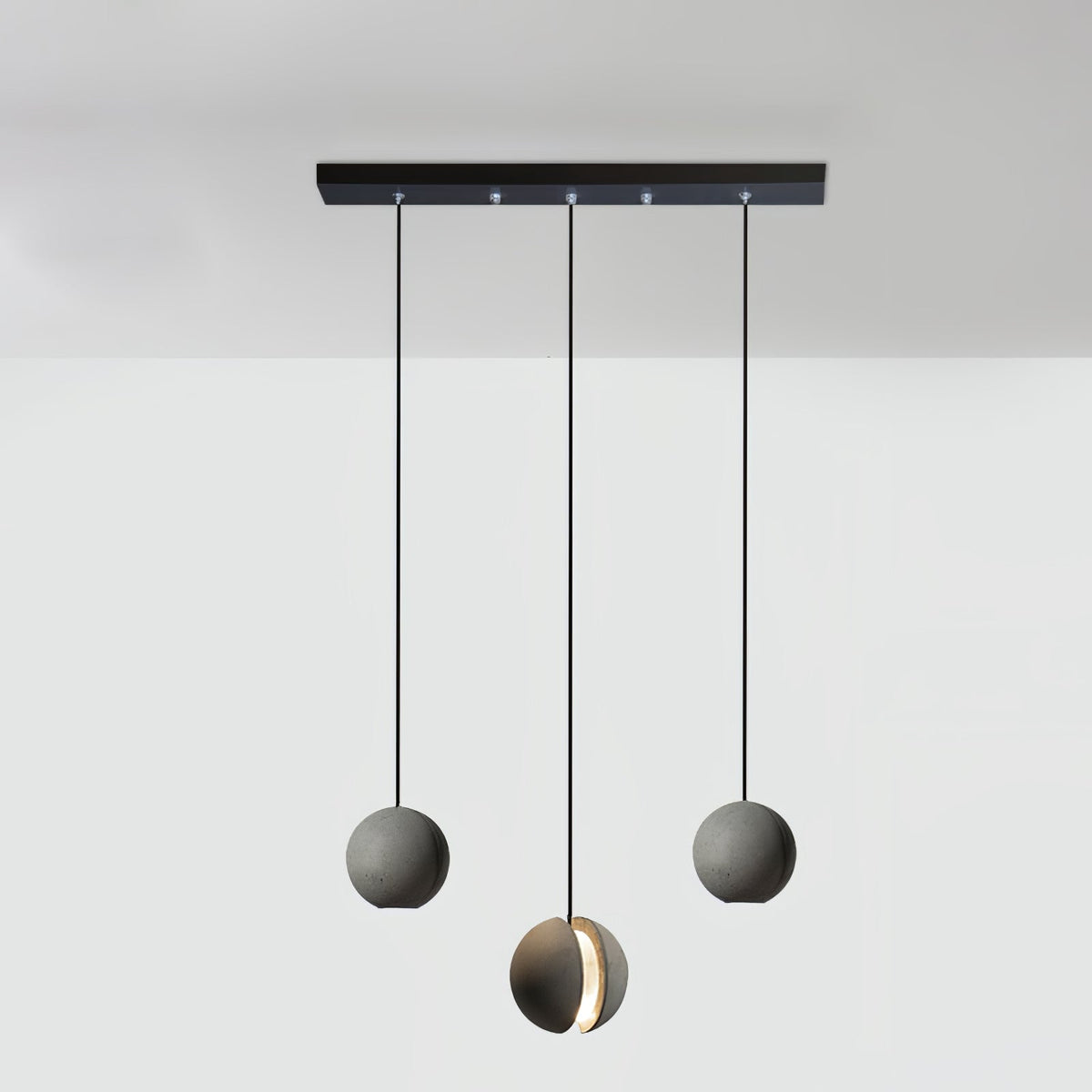 Umi lámpara colgante esfera minimalista en hormigón