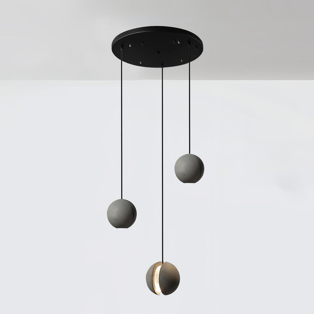 Umi lámpara colgante esfera minimalista en hormigón