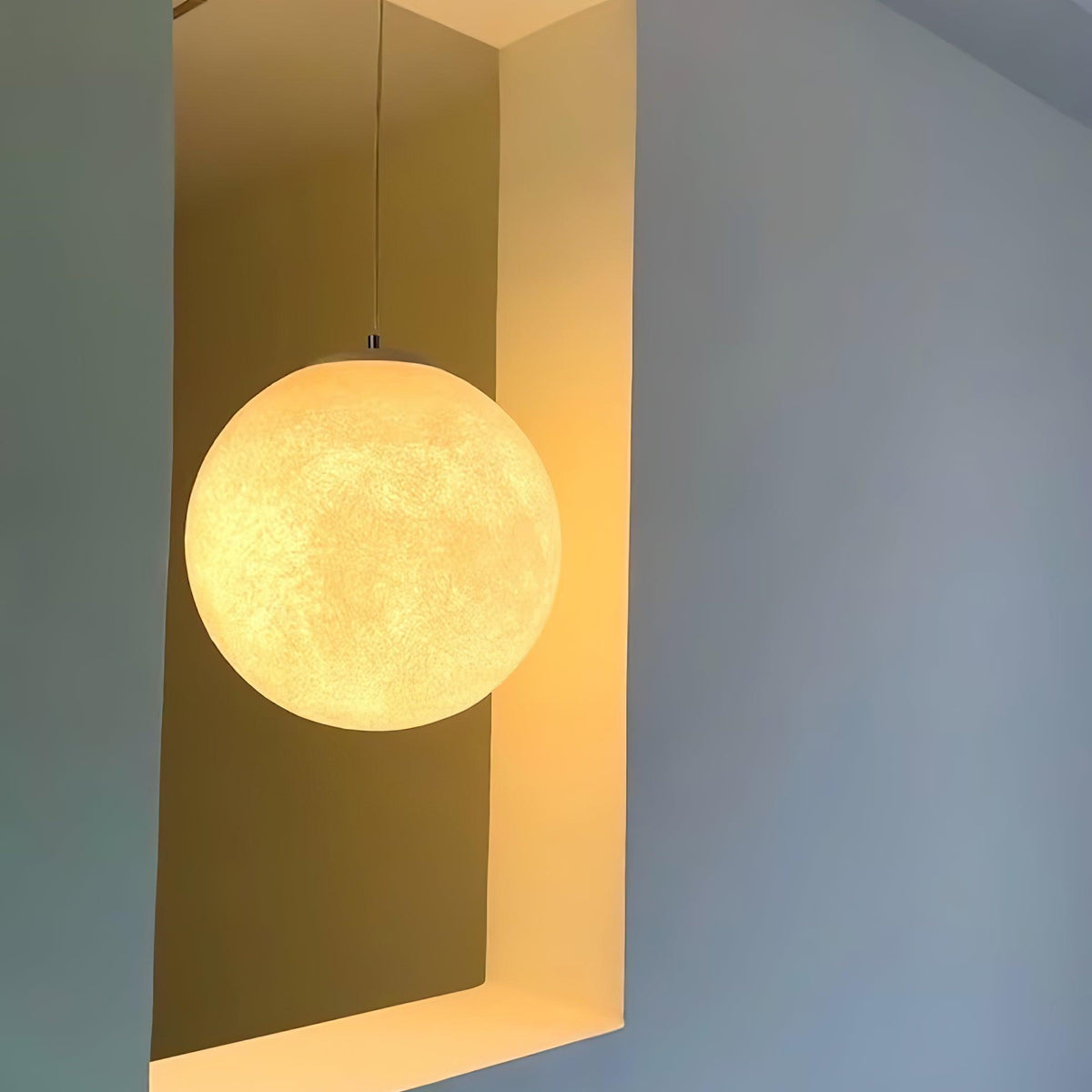 Miralaine lámpara colgante en forma de luna para salón