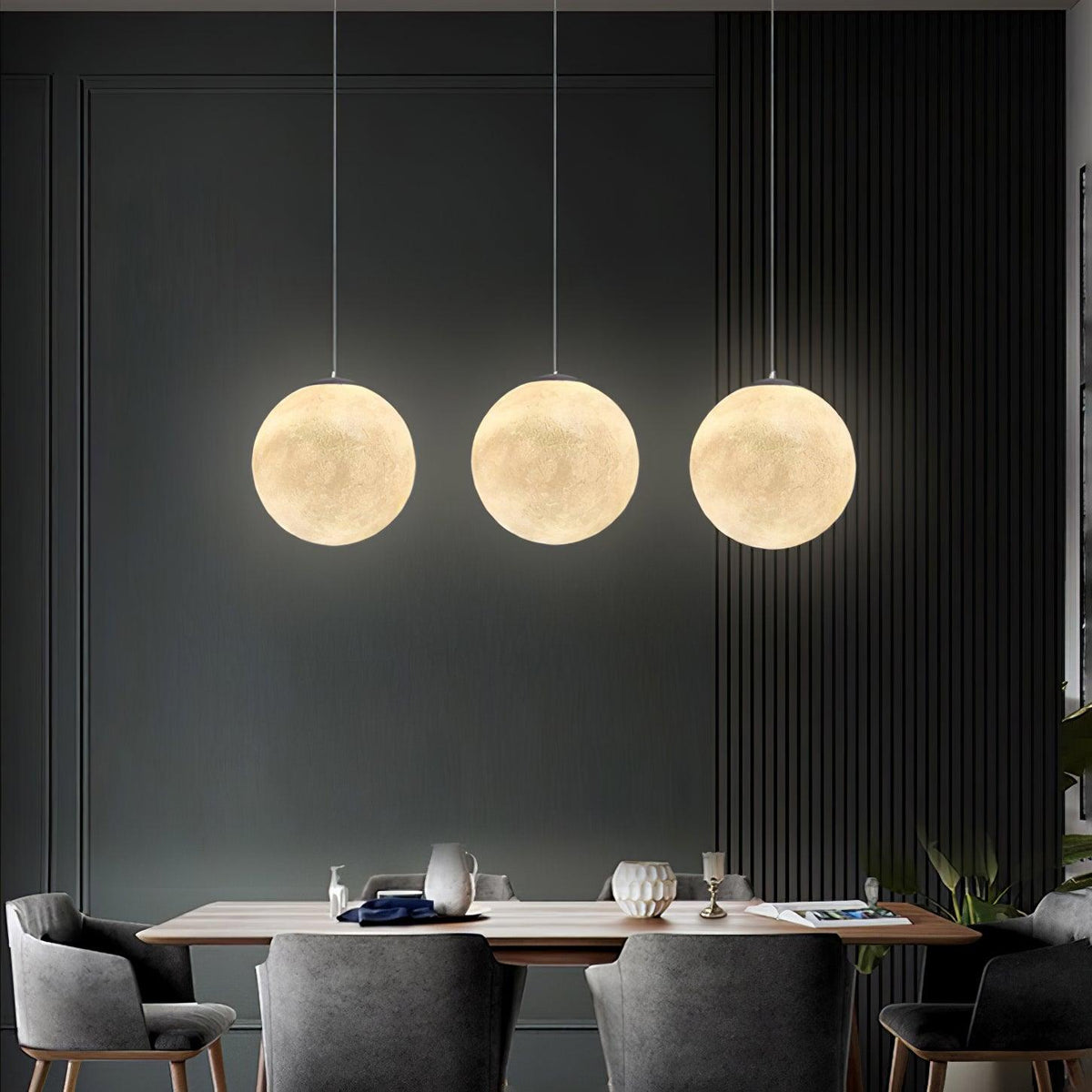 Miralaine lámpara colgante en forma de luna para salón