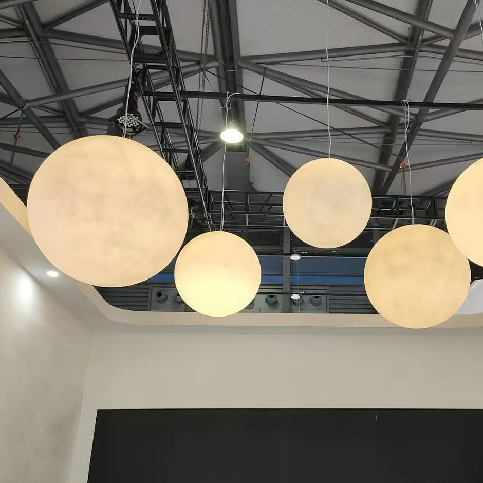 Miralaine lámpara colgante en forma de luna para salón