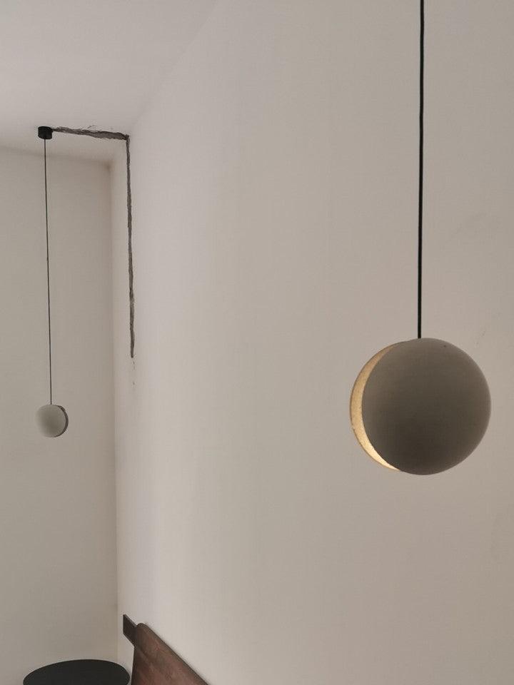 Umi lámpara colgante esfera minimalista en hormigón