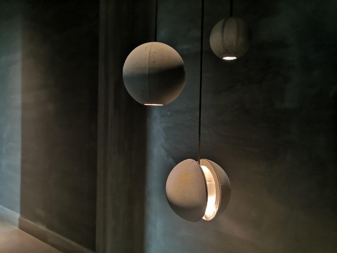 Umi lámpara colgante esfera minimalista en hormigón