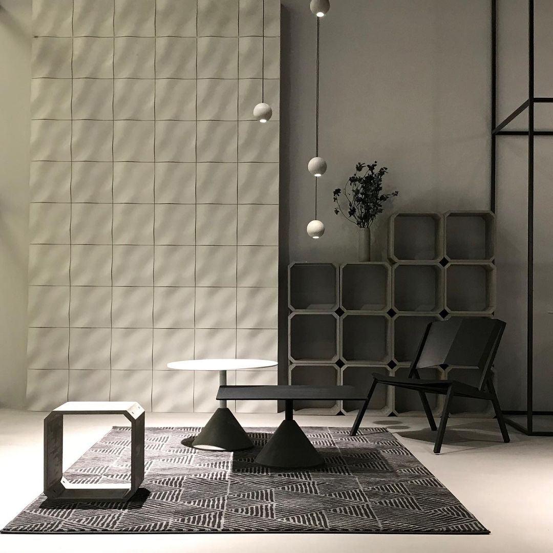 Umi lámpara colgante esfera minimalista en hormigón