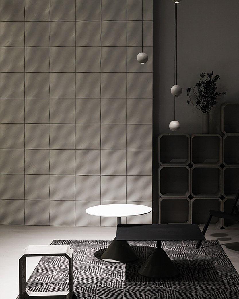 Umi lámpara colgante esfera minimalista en hormigón