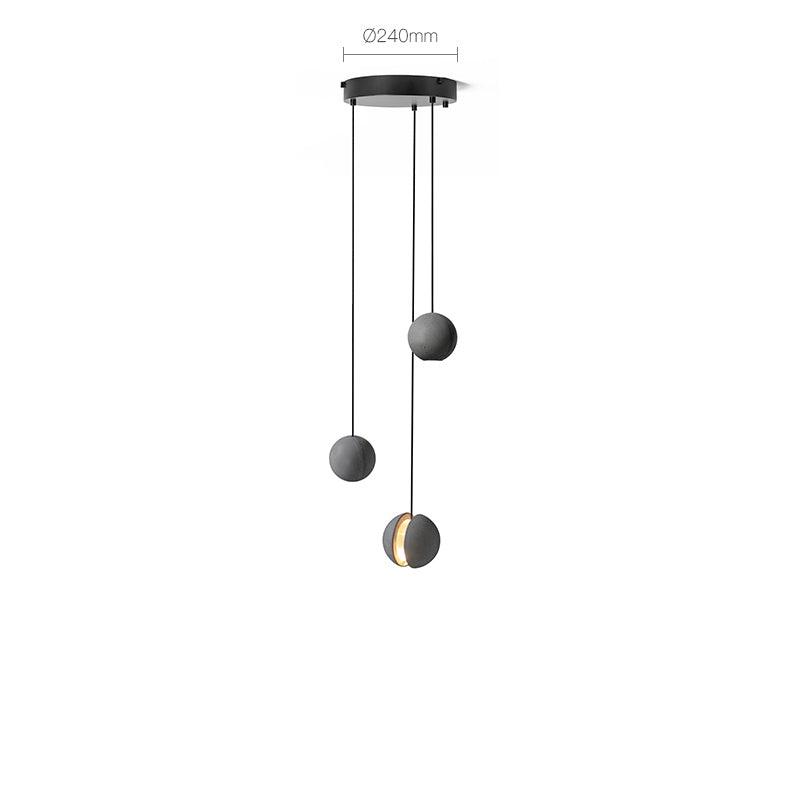 Umi lámpara colgante esfera minimalista en hormigón
