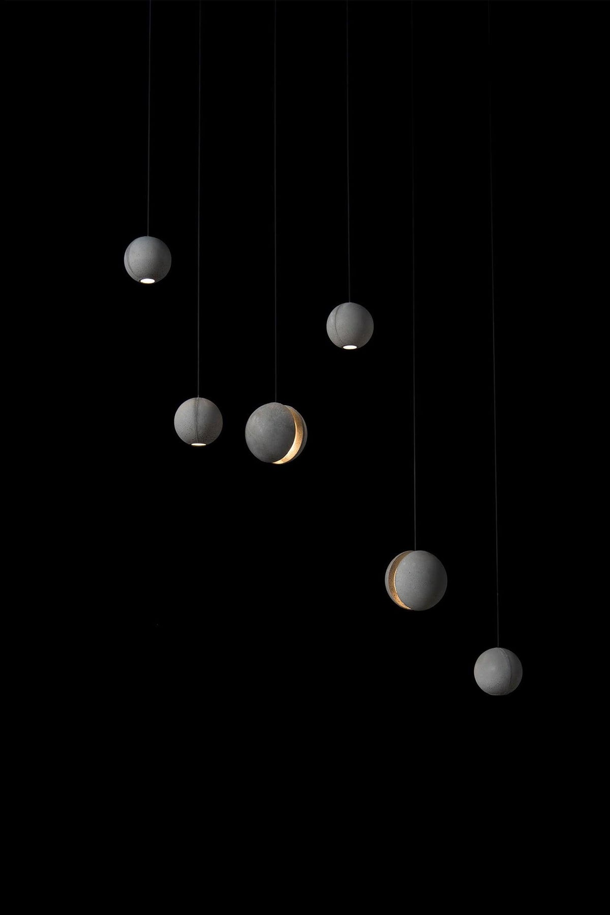 Umi lámpara colgante esfera minimalista en hormigón