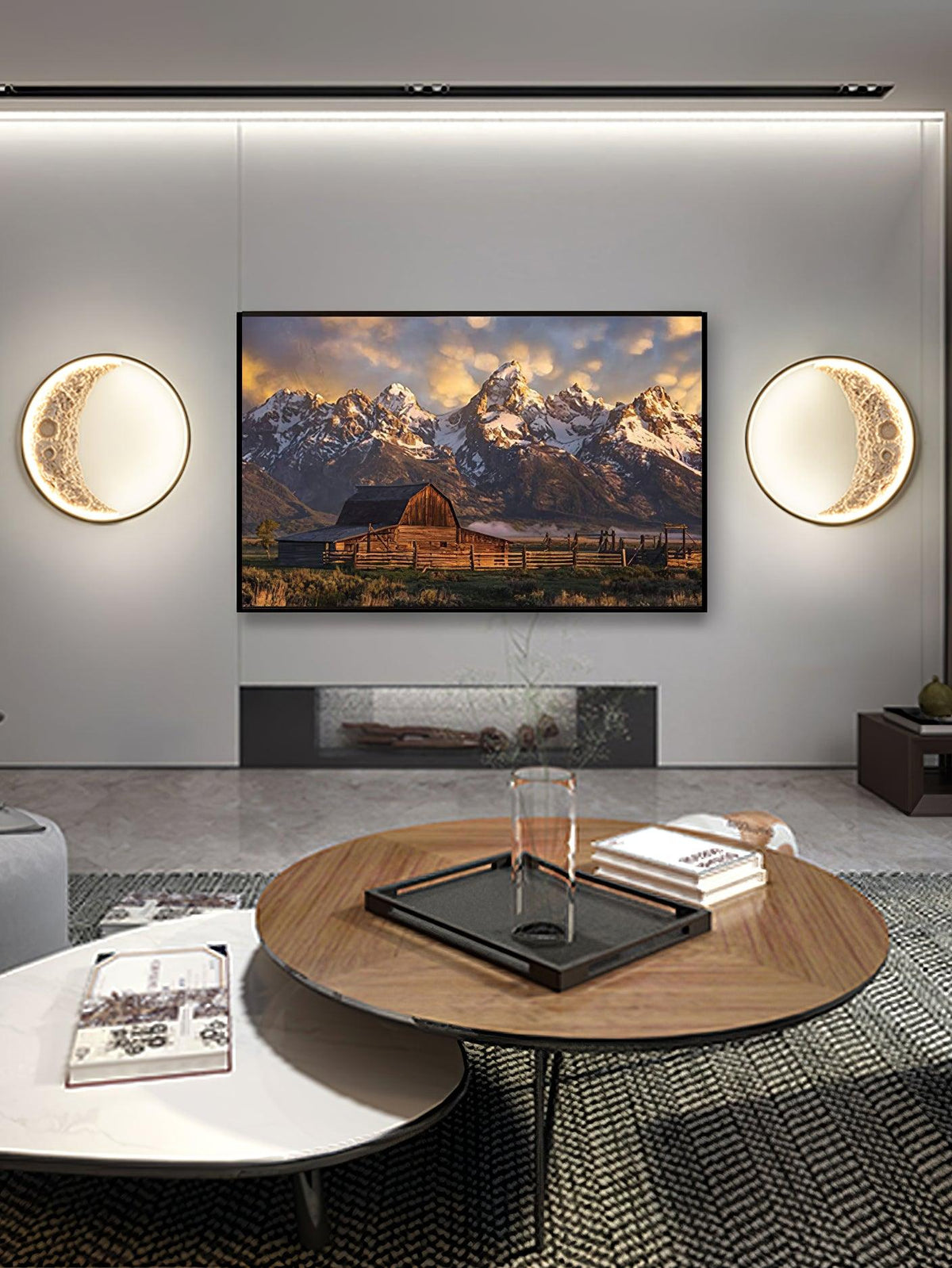 Dua aplique de pared Premium nórdico de arte en resina